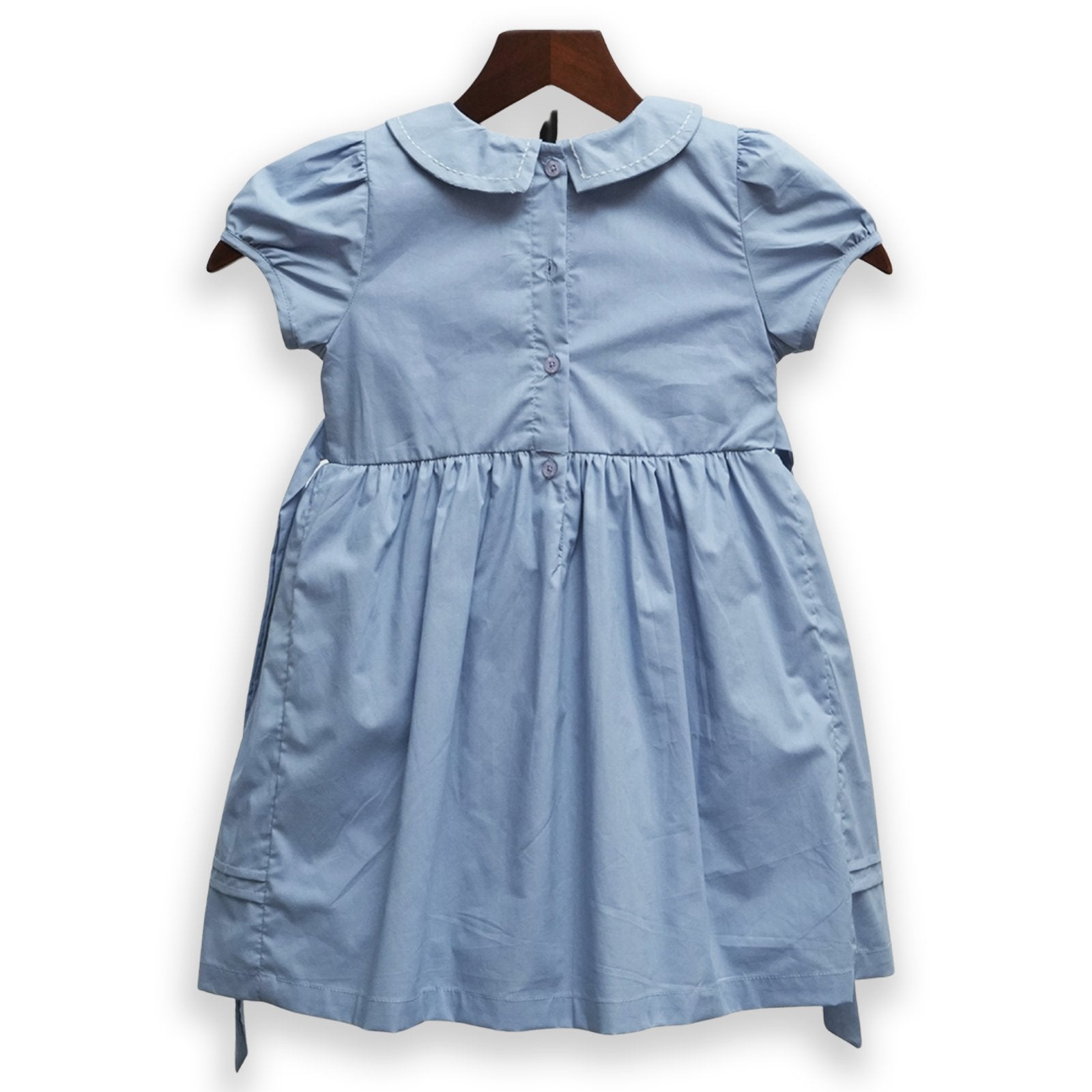 Blue Smocked Baby Dress
