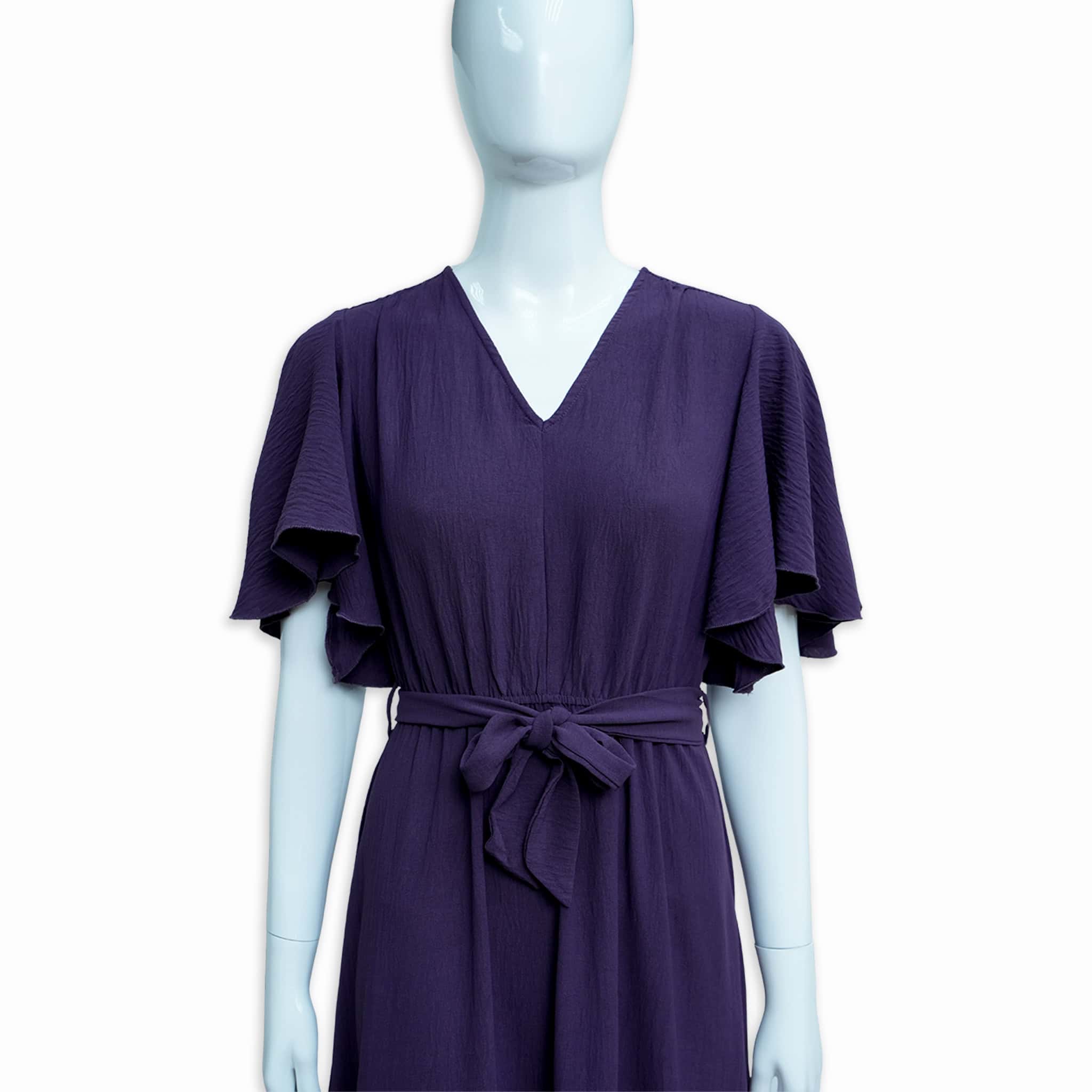 Amethyst Tiered Maxi Dress - Flutter Sleeve