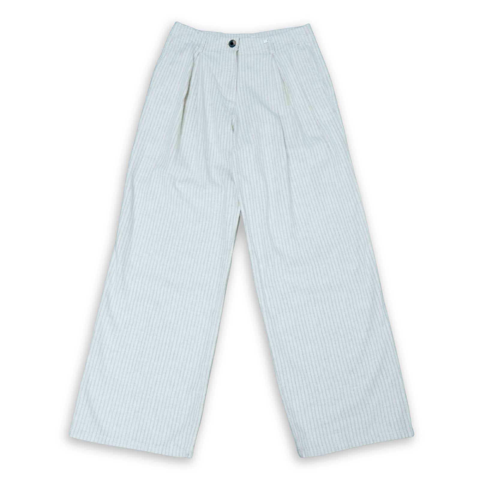 High-Waist Pleated Wide-Leg Trousers