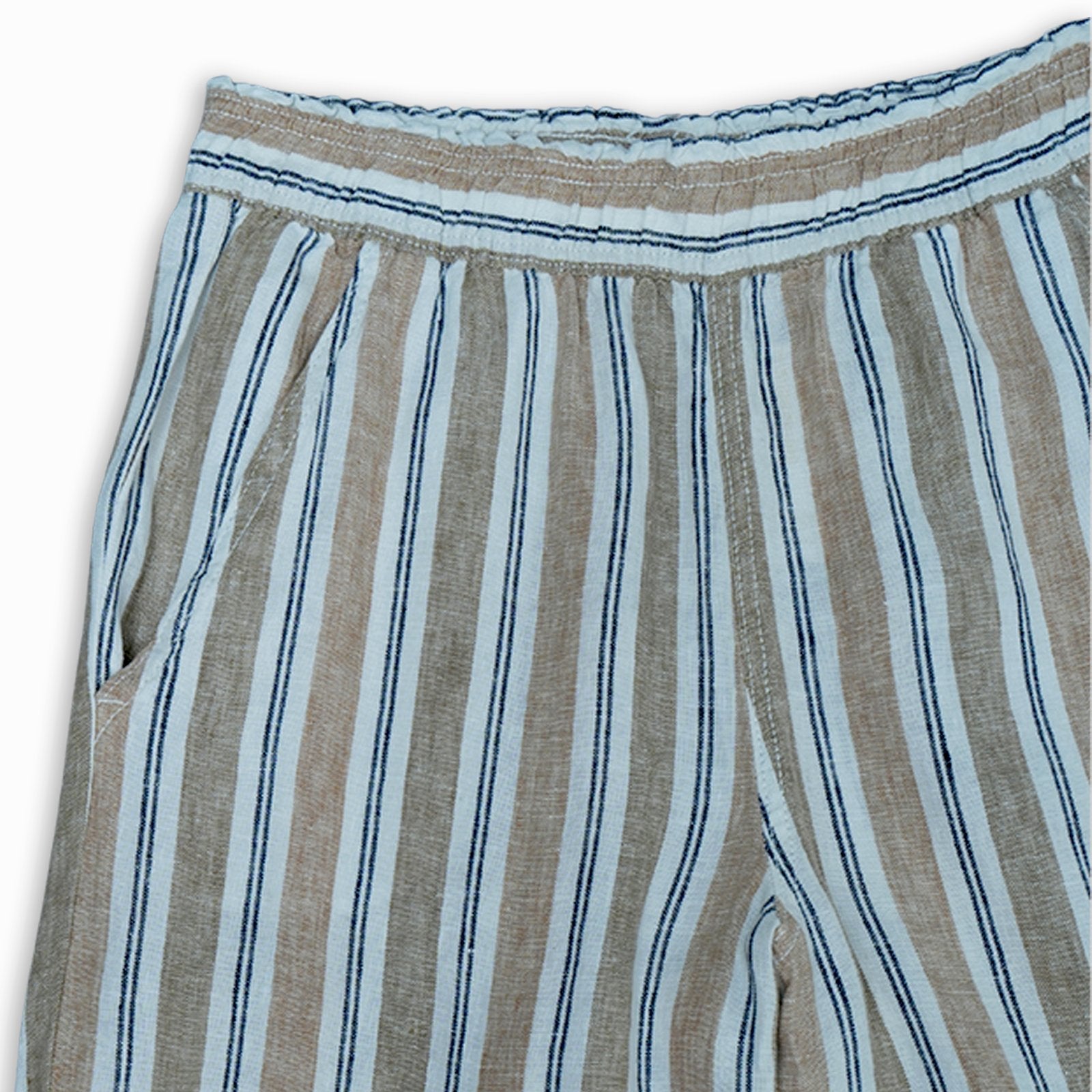 Stripe Linen-Blend Palazzo Pants