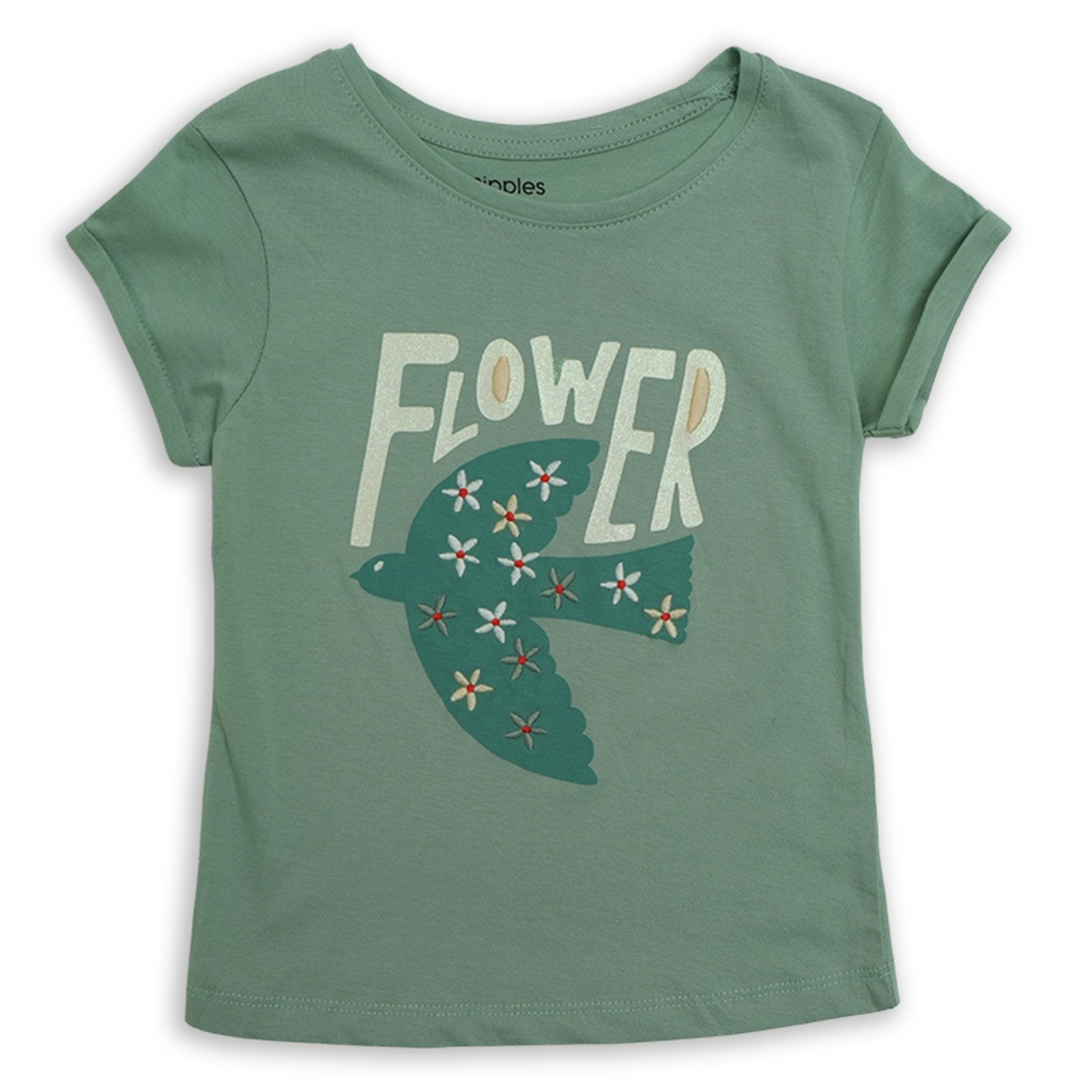 Flower Appliqué T-shirt