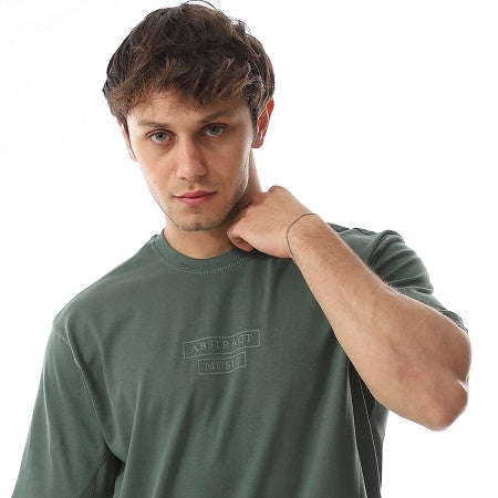 Mens Cotton T-Shirt - Casual and Comfortable - Dark Green