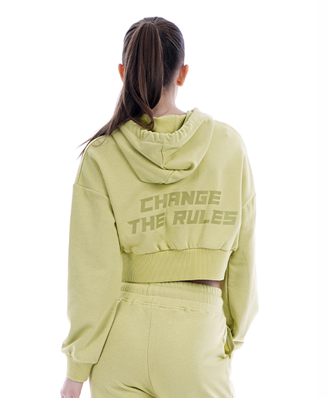 Joggy - 7639 Womens Winter Short Sweatshirt - Pistache
