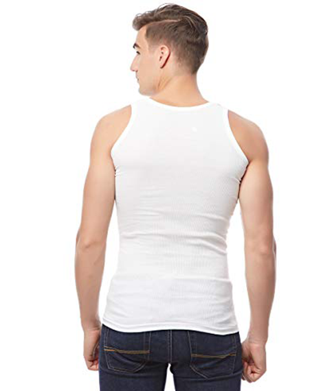 Men Sleeveless Derby White