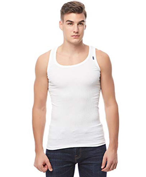 Men Sleeveless Derby White