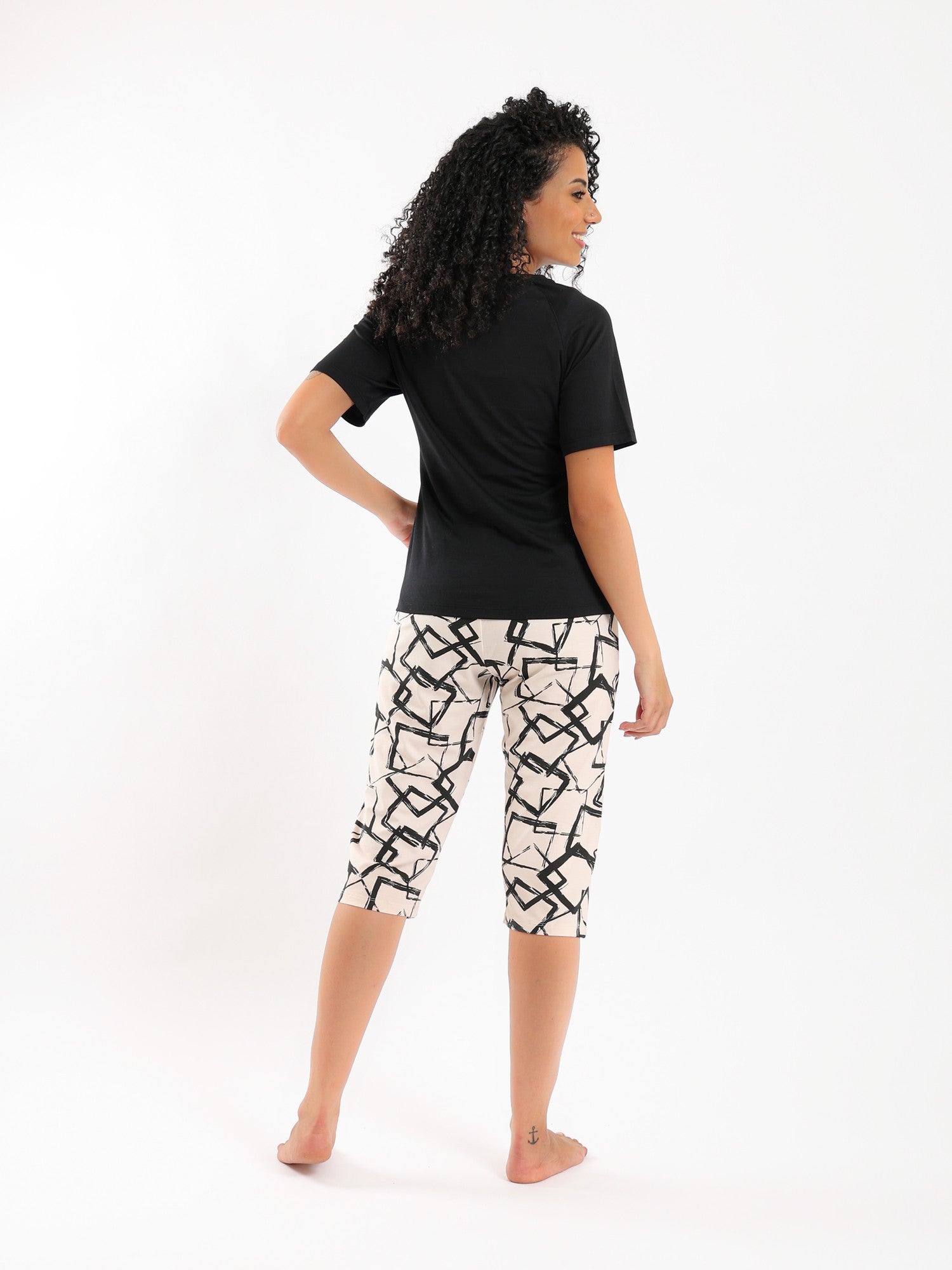 Womens Capri Pajama Set