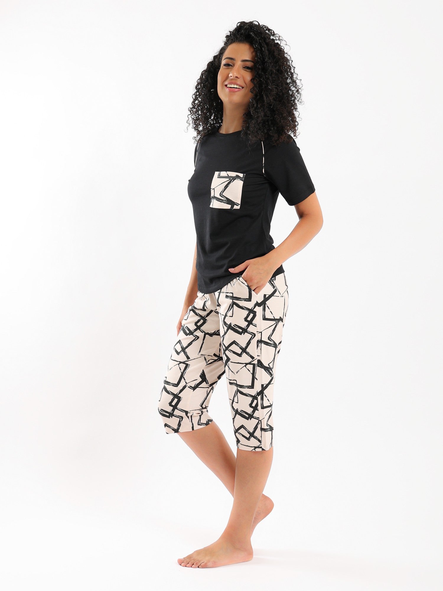 Womens Capri Pajama Set