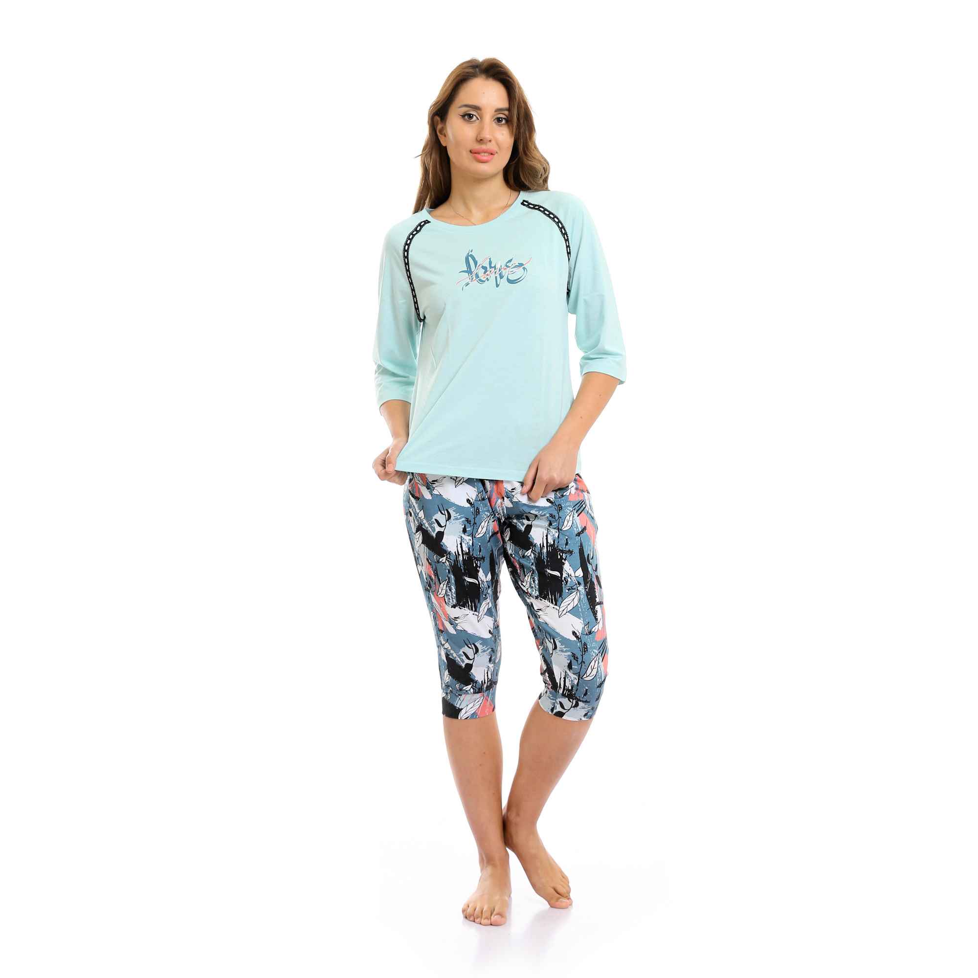 Womens Capri Pajama Set