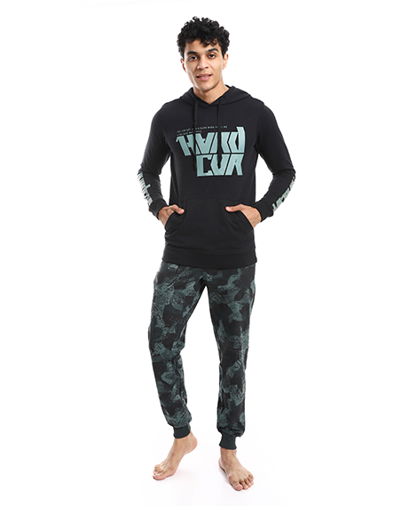 mens winter pajamas from red cottonCasual and comfortable black