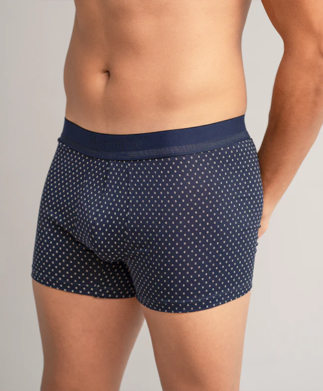 Boxer Mercerise Printed Navy