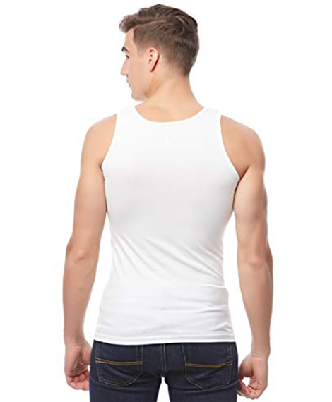 Sleeveless Cotton Stretch White