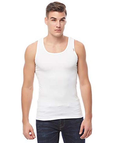Sleeveless Cotton Stretch White