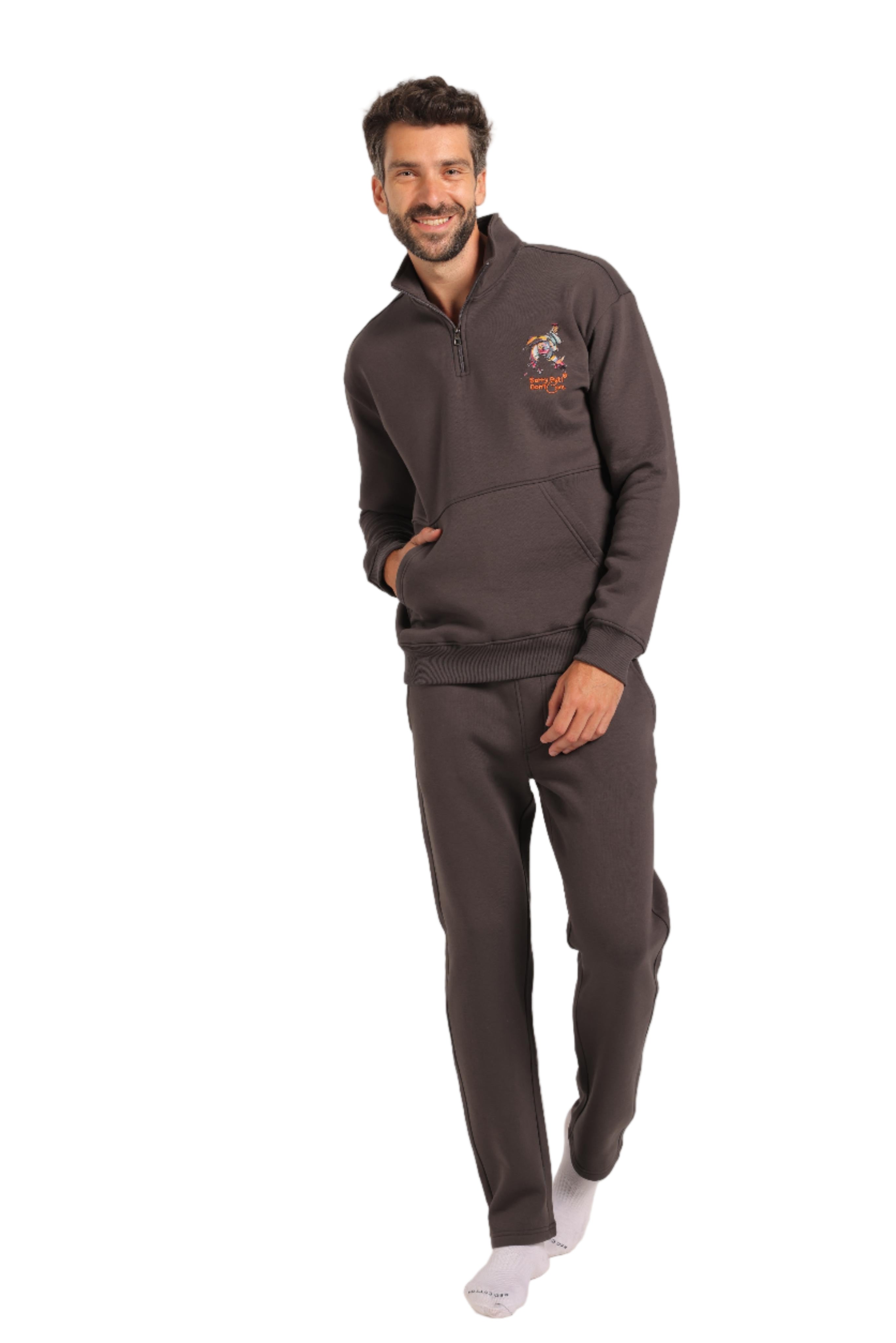 Men's  Pajama Set Red Cotton