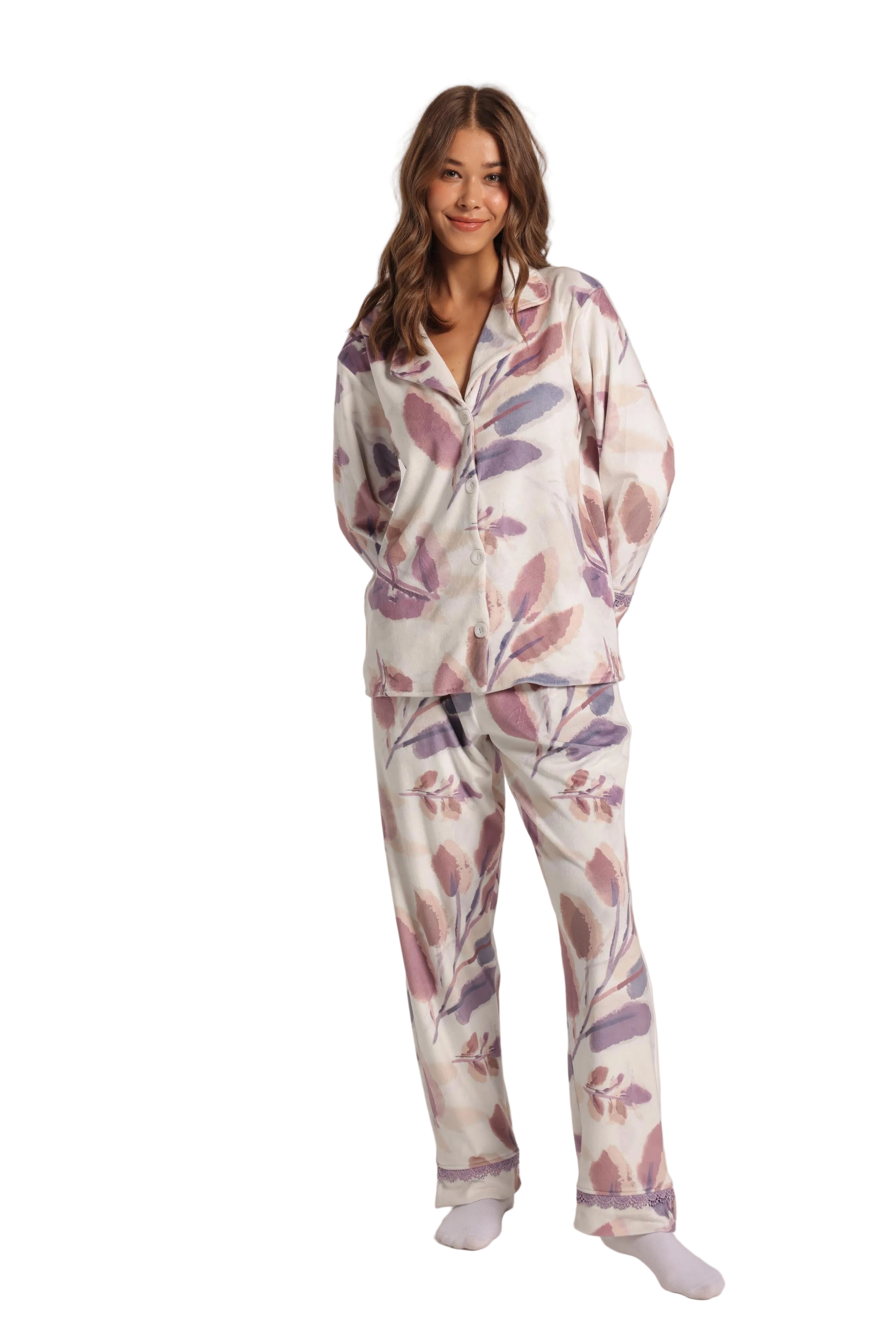 Soft Printed Pajama Set  Relaxed Fit