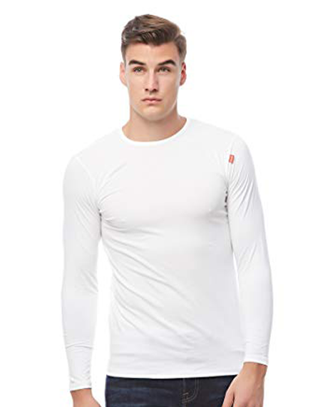 Long Sleeve (O) Cotton Stretch White