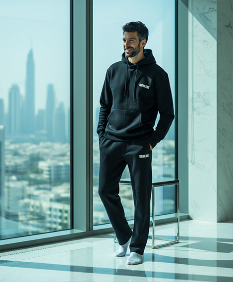 Men's Black Hoodie & Joggers Set