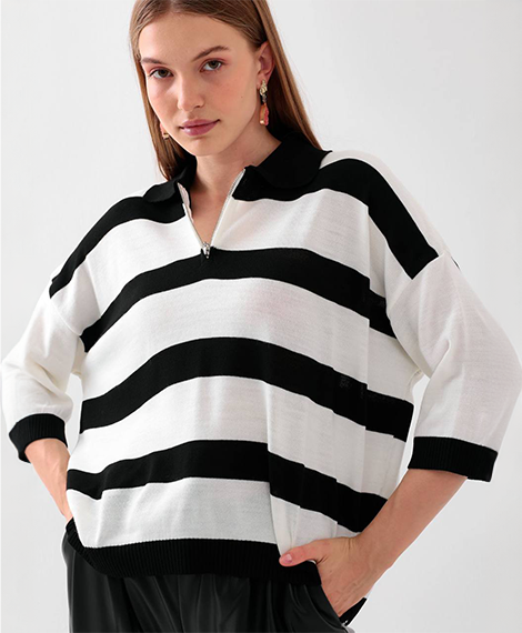 Women's Classic Striped Shirt With Relaxed Fit, Comfortable, And Stylish - Perfect For Any Occasion - Ecru