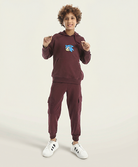 Boys' Sonic the Hedgehog Graphic Hoodie & Cargo Joggers Set