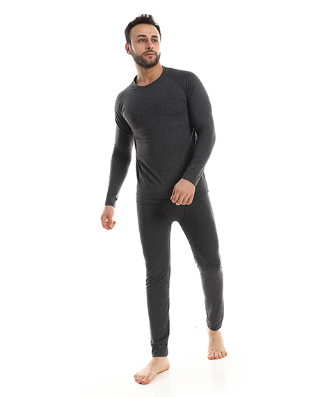 Red Cotton thermal sets For men -Dark Gray