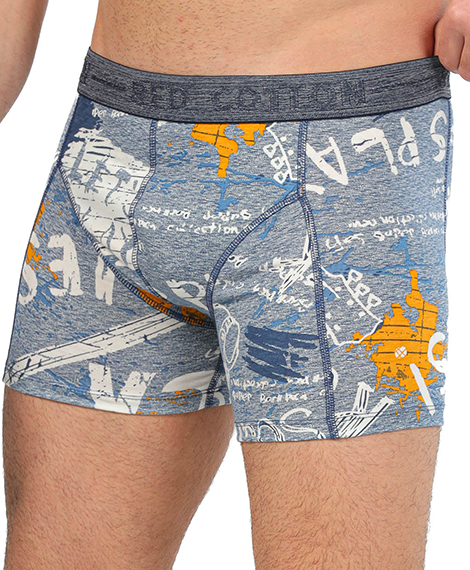 Boxer For Men Printed - Navy