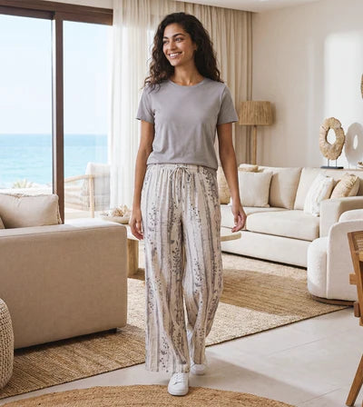 Women Linen Wide Leg Pants