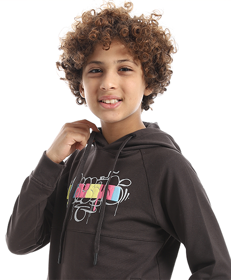 Boys' "Creative" Graffiti Print Two-Piece Set