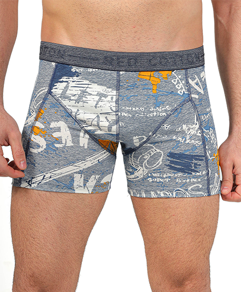 Boxer For Men Printed - Navy