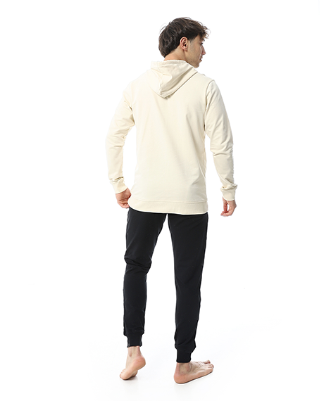 Men's Winter Hoodie Pajamas - Off-White