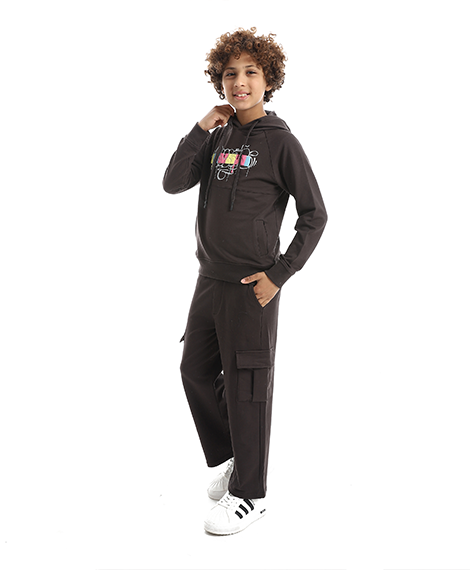 Boys' "Creative" Graffiti Print Two-Piece Set