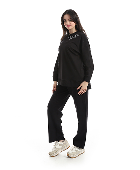 Women’s Essential Oversized Sweatshirt & Wide-Leg Pants Set