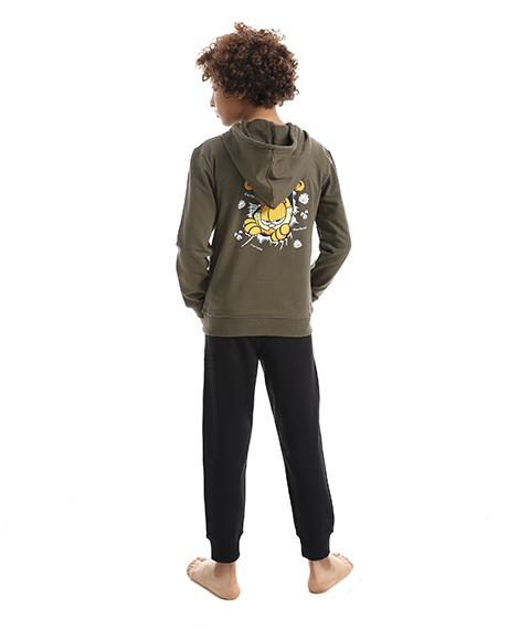 Boys' "Garfield" Graphic Hoodie & Joggers Autumn Set