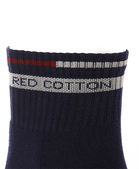 Men's Comfortable Mid-Calf Socks 3Pcs -Navy