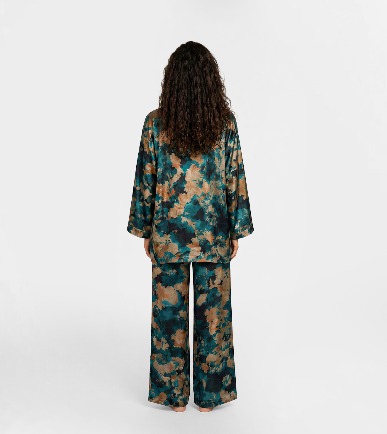 Women Lounge Set with Kimono Cardigan