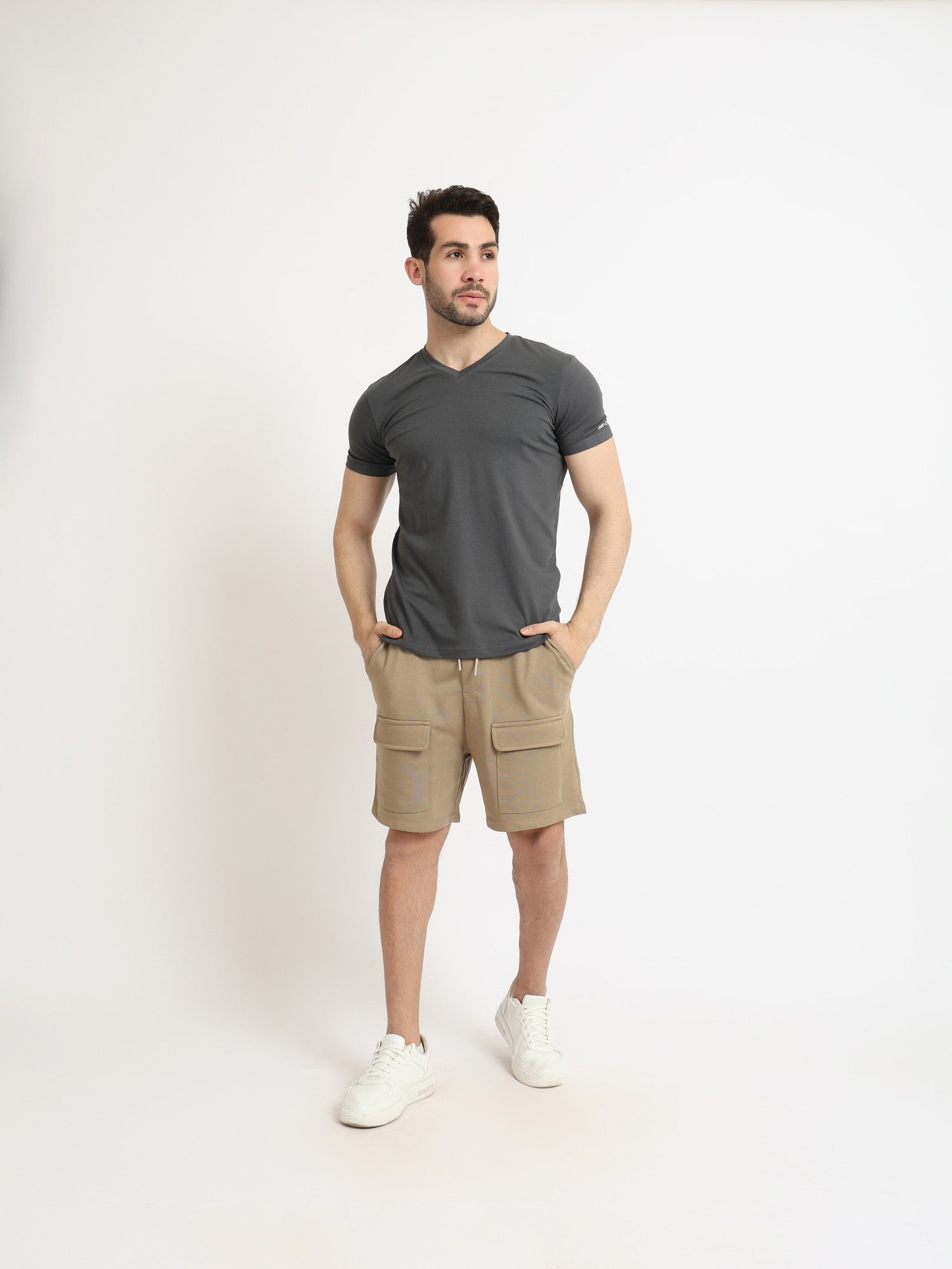 Undershirt For Men Short Sleeves - Grey