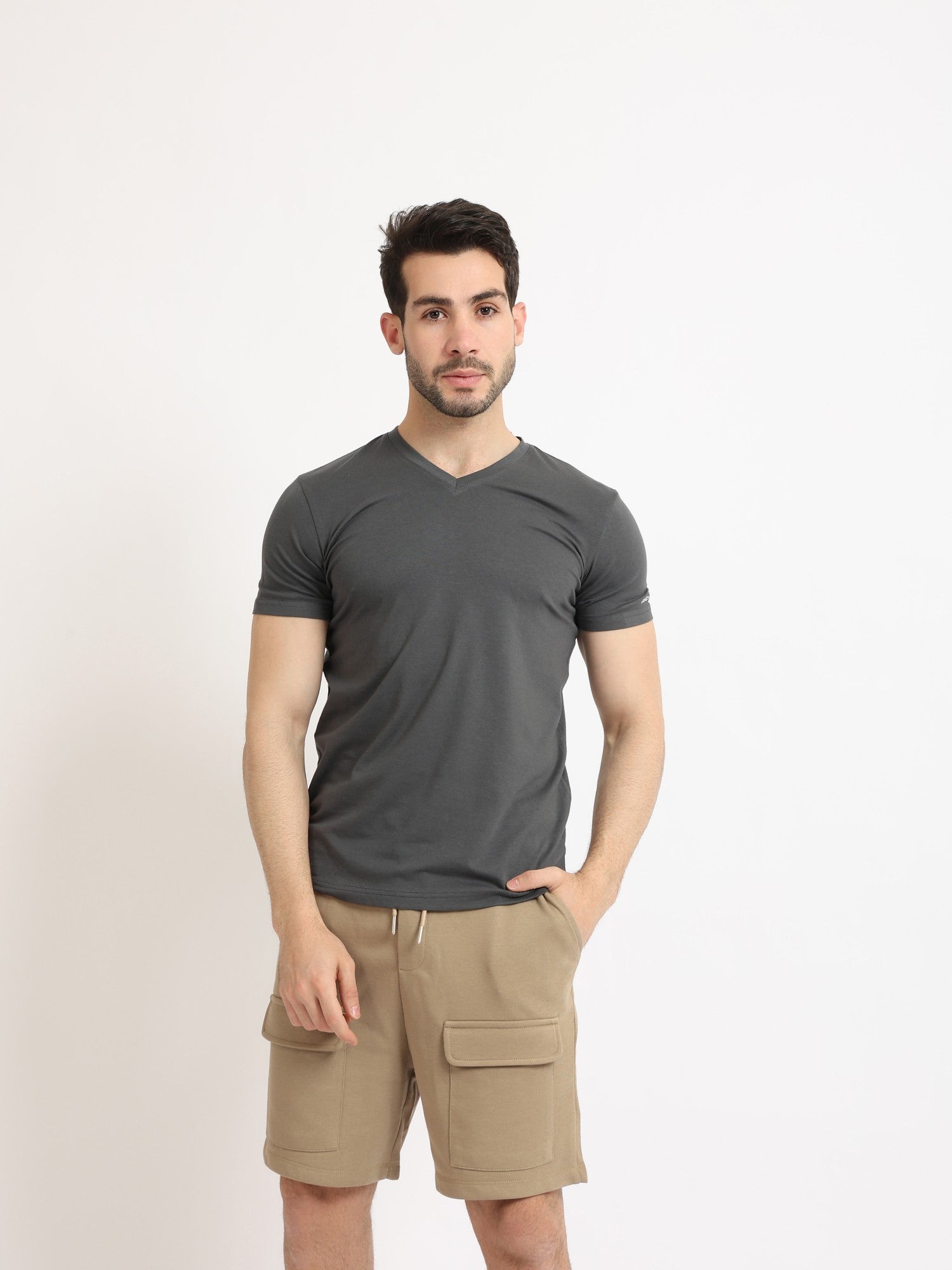 Undershirt For Men Short Sleeves - Grey