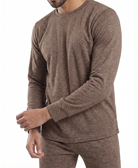 Brown Padded Thermal Set for Men