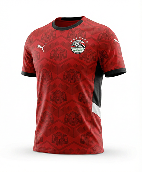 Egypt National Team Home Jersey – Red Pharaohs Design