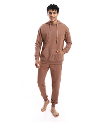 mens winter pajamas from red cottonCasual and comfortable-brown-1