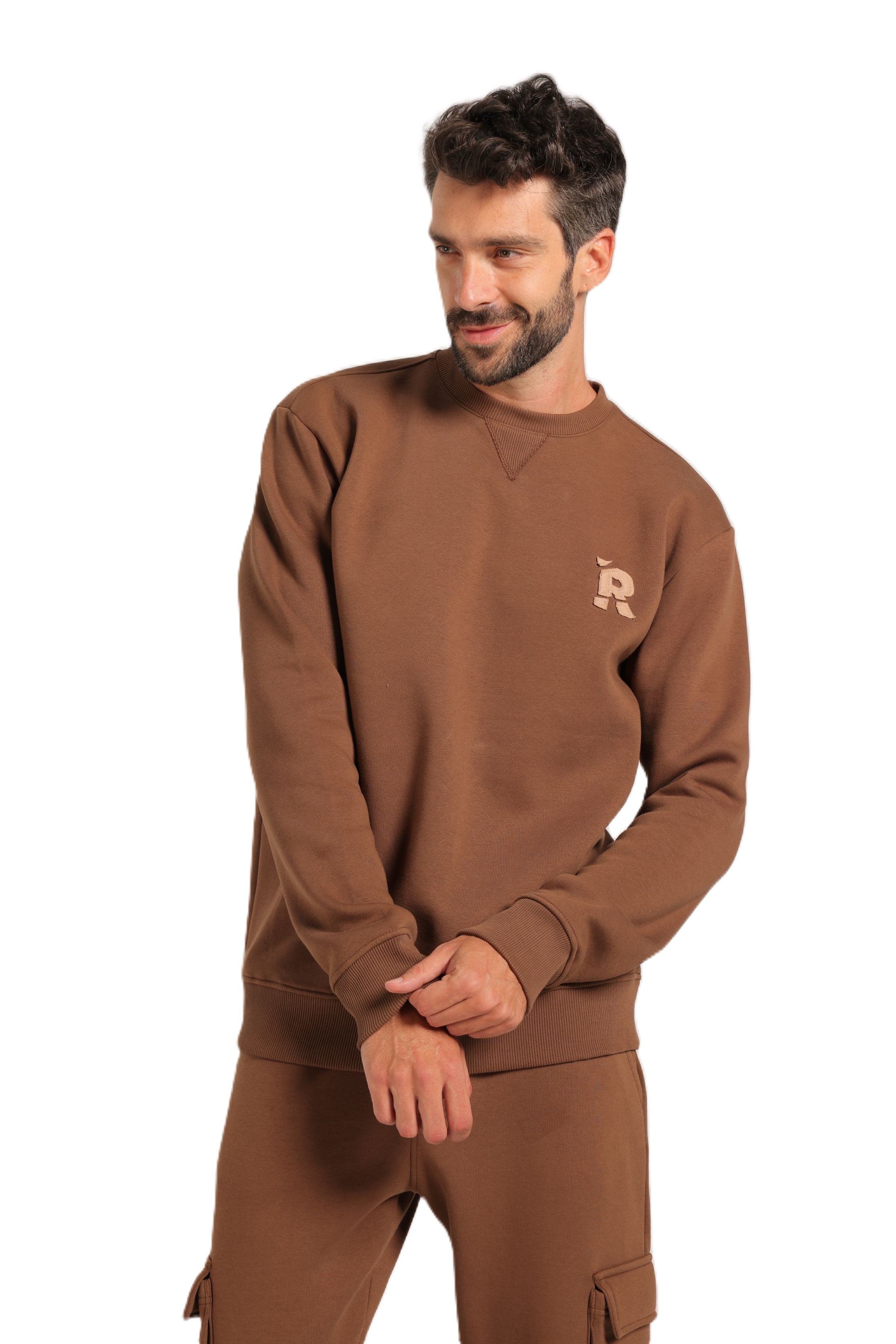 Men’s Brown Sweatshirt & Jogger Set