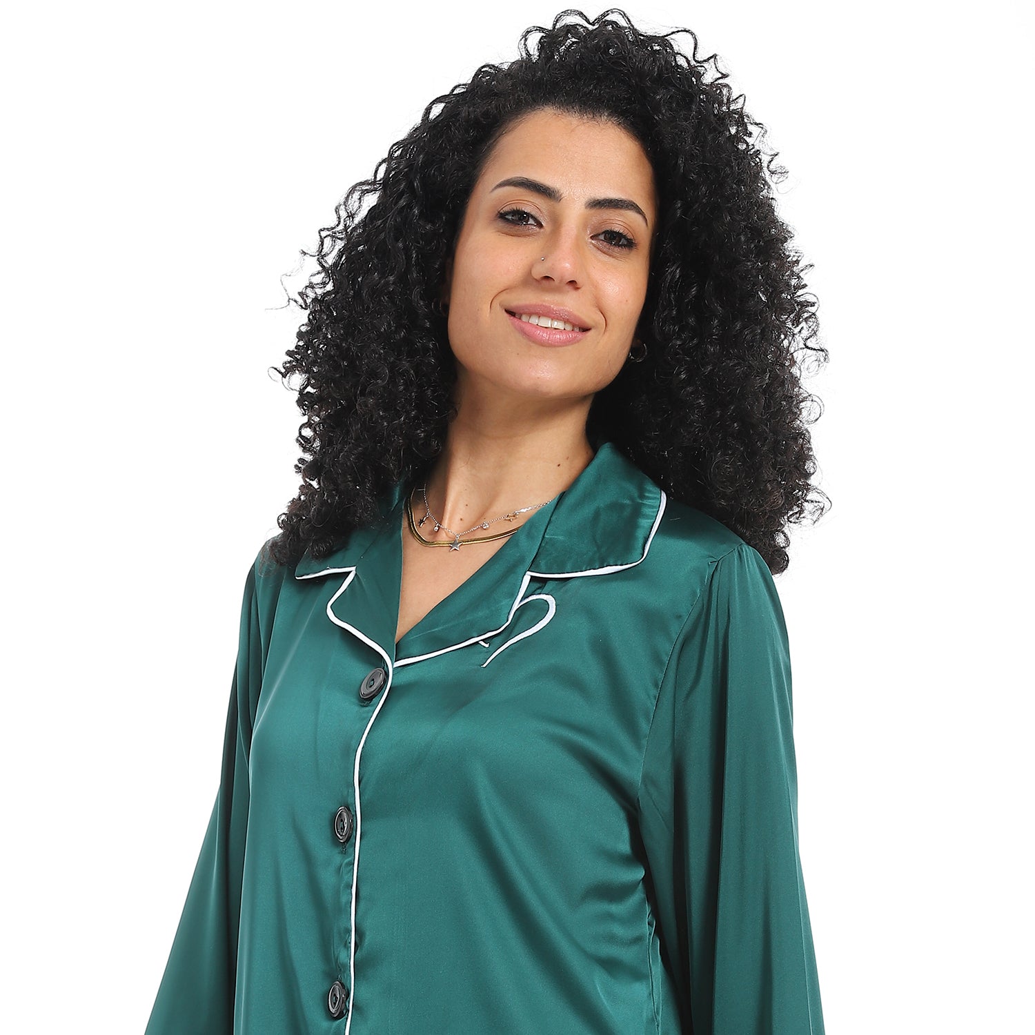 Classic Comfort Satin Pajamas - Green