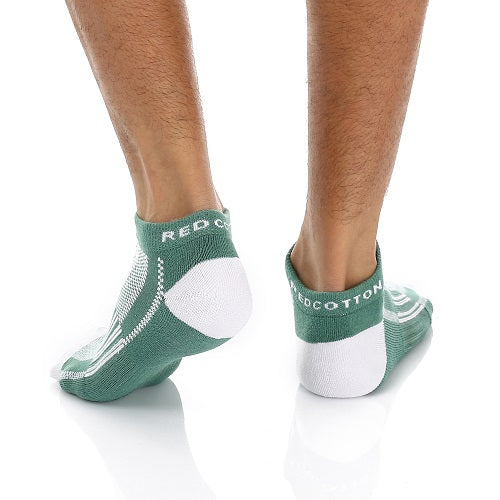 Men Plain Mid Calf Socks - Green