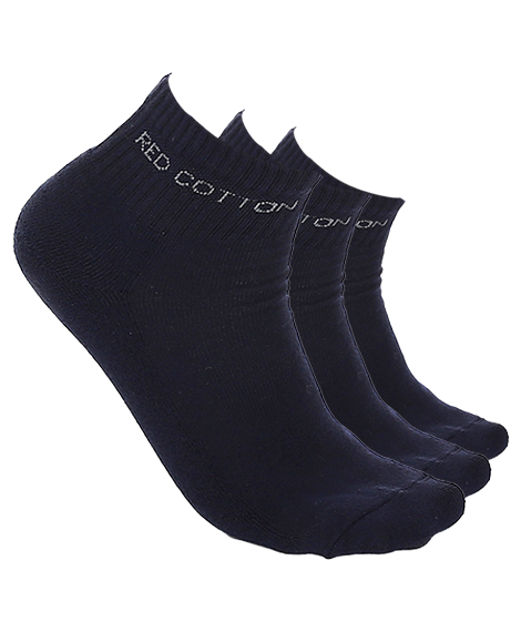 Men Socket Socks 3Pcs- Navy