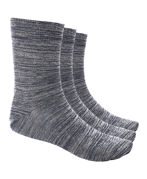 Classic Socks for Men - Simple, Elegant 3Pcs - Grey