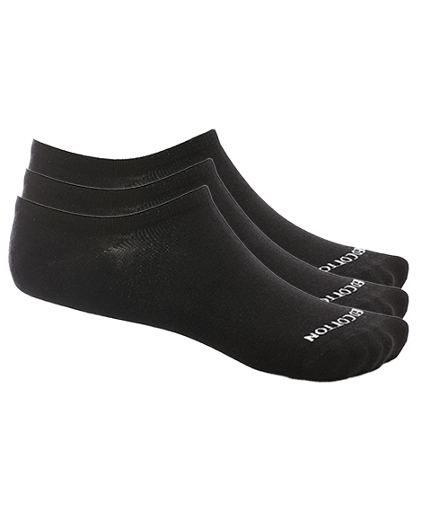 Men's No-Show Socks 3Pcs - Black