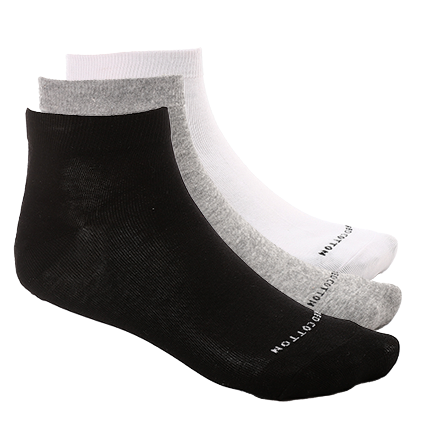 Men's Cotton Ankle Socks 3Pcs - Multicolor