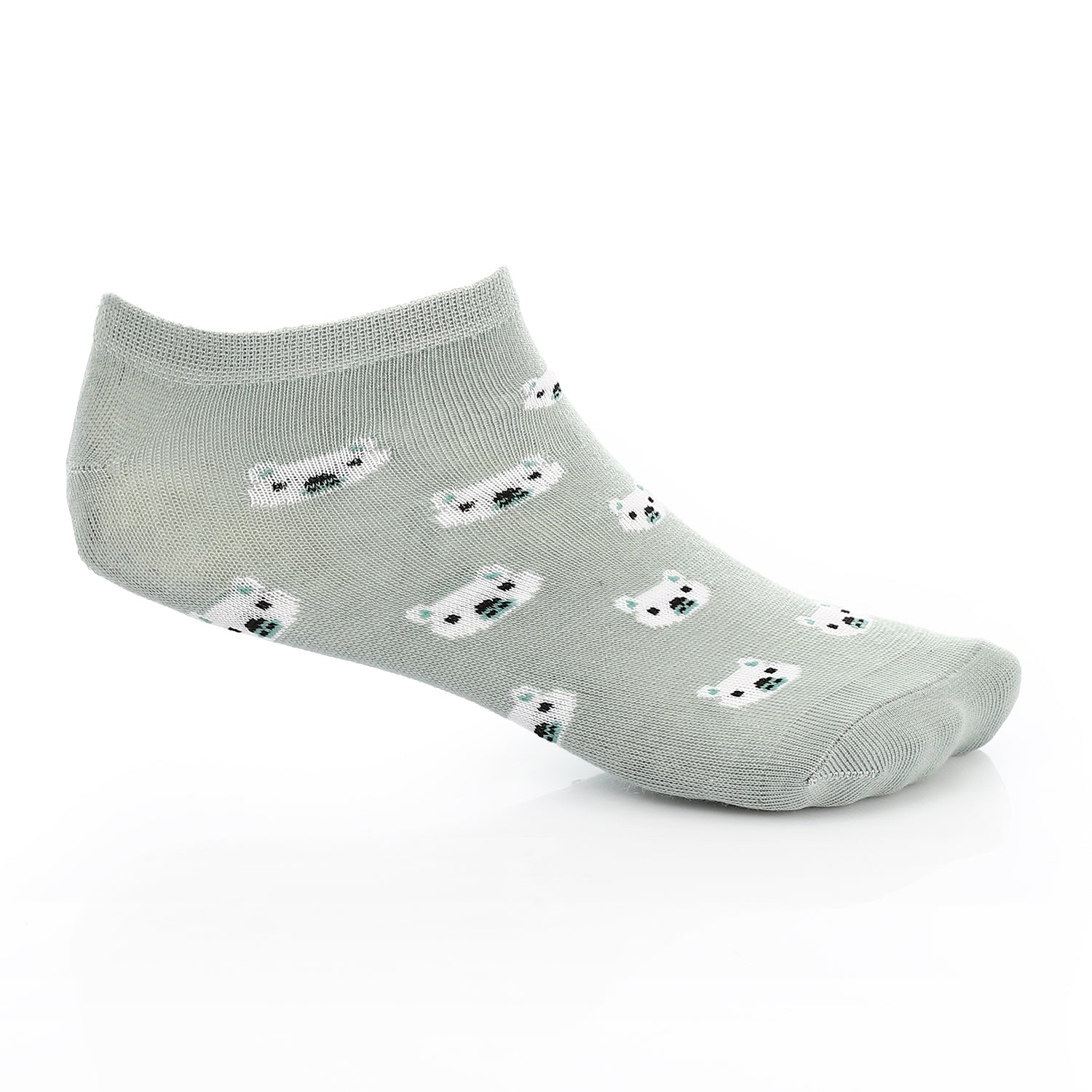 Women Socket Socks with Printed - Mint