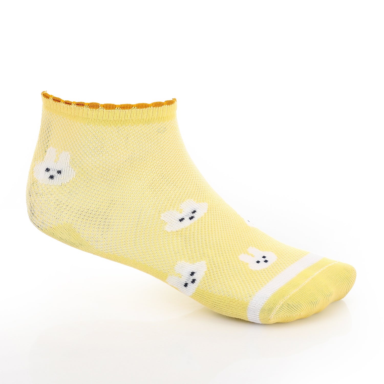 Girl's No Show Socks - Yellow