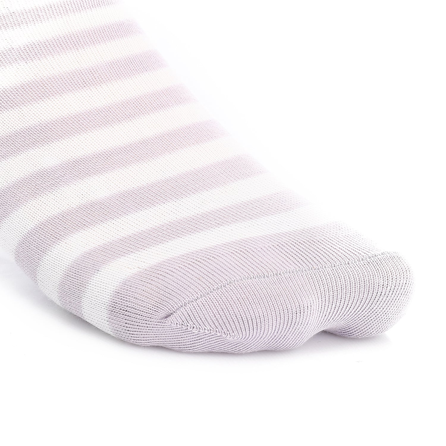 Women's No Show Socks -Purple & White