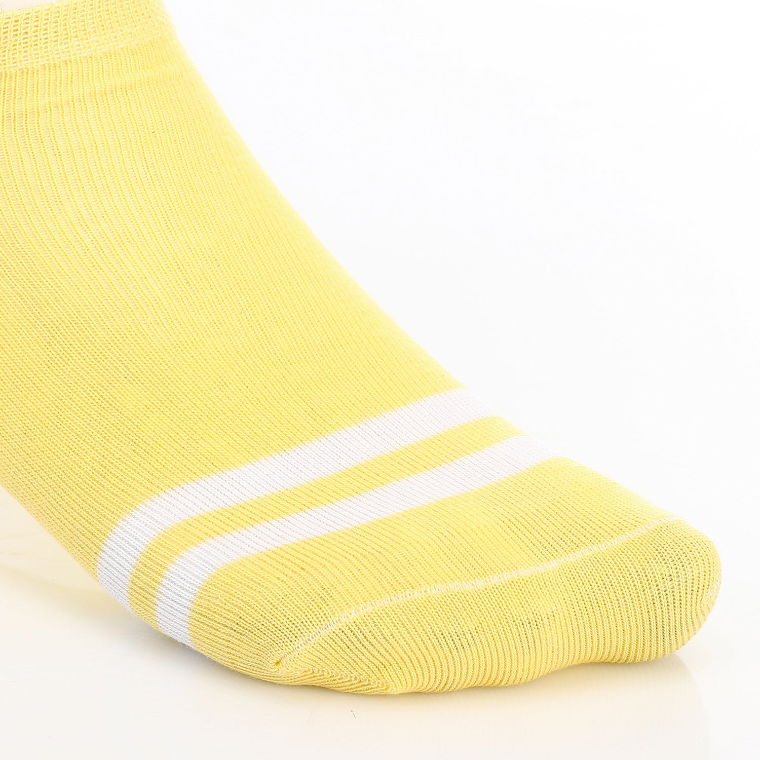 Women's No Show Socks With Drawings - Yellow