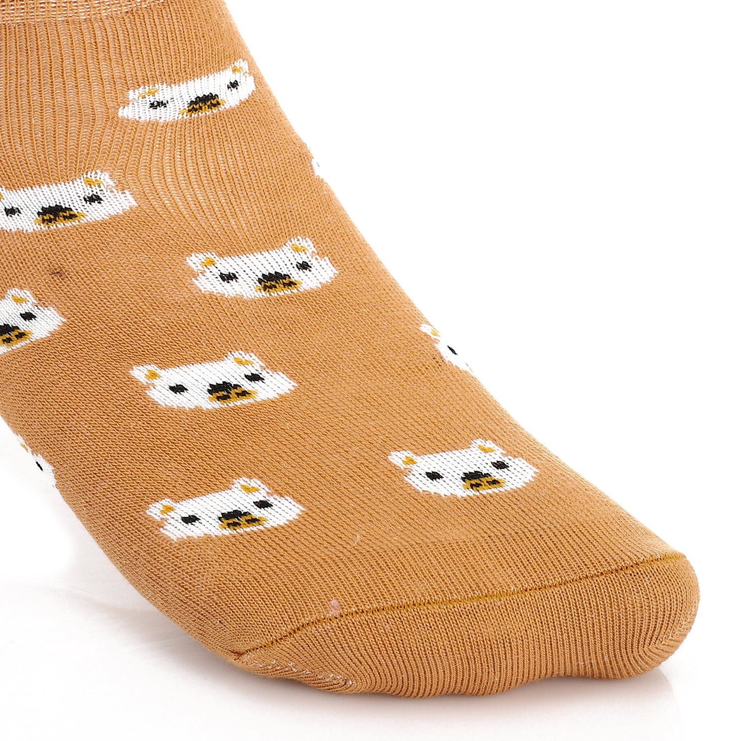 Women Socket Socks with Printed - Beige